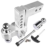 YTrBXZ 2.5' Receiver Hitch with 8' Drop 18500 Lb Capacity Aluminum Tow Ball...