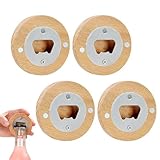 Greyoe Flaschenöffner, 4 STÜCKE Bieröffner, Flaschenöffner Holz,...
