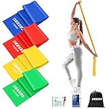 4 Stück Fitnessbänder Set, 1.5M Gymnastikband Resistance Bands in 4...