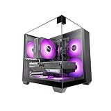 Mars Gaming MC-VISIONM, Kompaktes MicroATX-Gaming-Gehäuse, Dreifaches...