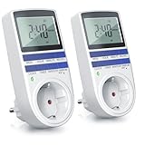 CSL - 2X Zeitschaltuhr digital - LCD Display 5,3 cm - 3680W - 10...