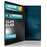 SUNNIVA® Solarpanel FULL BLACK Bifazial Glas/Glas 1 x 460 Watt PV Panel -...