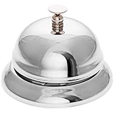GRÄWE Tischklingel aus Edelstahl Ø 8,5 cm, Klingel für Tresen, Lehrer...