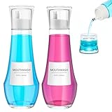 hoforife Mundspülspender aus Glas für Badezimmer, 266 ml, kleine,...