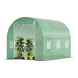 VOUNOT Gewächshaus Foliengewächshaus Winterfest Tomatenhaus Folientunnel,...