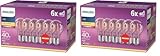 Philips LED Classic E27 Filament Lampen 6-er Pack (40 W), LED Lampen mit...