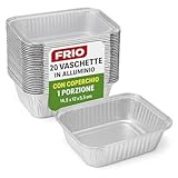 FRIO - 20 Aluminium Einweg-Schalen mit Deckel 14,5x12x5 cm |...