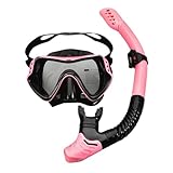 ANDRESLAD Schwimmbrille mit Schnorchelset für Geruchloses Silikon EIN...