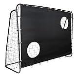 Fußballtor Torwand für Kinder - mit Zwei Schusslöchern - 213 x 152 x 76...