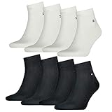 Tommy Hilfiger unisex Quarter Socken Farbkombinationen 4er Pack- Gr. 43-46,...