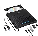 NOLYTH Externes DVD Laufwerk Extern USB 3.0 Type-C Tragbar CD/DVD RW...