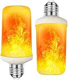 Luminea Flammenlampe: 2er-Set LED-Lampen mit Flammeneffekt, 3...