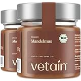 VETAIN Bio Mandelmus Cremig - 100% Bio-Mandeln - reich an Protein &...
