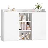 Hzuaneri Hängeschrank, Wandschrank mit verstellbaren Ablagen, mit...