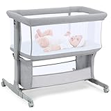 Growaystory Beistellbett Baby Bettseitiger Bassinet für Neugeborene...
