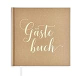Gästebuch Hochzeit mit Edles Hardcover - Hochwertiges Papier - Vintage...