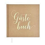 Gästebuch Hochzeit mit Edles Hardcover - Hochwertiges Papier - Vintage...