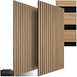 tectake® 3D Akustikpaneele, Holz Optik Paneele, Wandpaneele in Holzoptik...