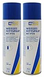 2x cartechnic Weißes Fettspray mit PTFE 300ml, Schmierfett Lagerfett...