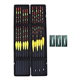 Drivstraw 9-teiliges Schwimmer-Set für Tag- und 3-teiliges Nachtangeln mit...