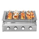 Wensiy 4 Brenner Tragbarer Gasgrill, Tischgasgrill, Tischgasgrill mit...