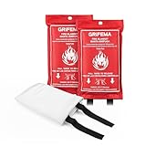 GRIFEMA Löschdecke für Küche 2er Pack, Feuerlöschdecke 1x1m,...