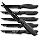 Ruffulon Profi Steakmesser Set,6-teilig Extra Scharfe Küchenmesser...