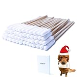 50 Stück Pet Dog Ear Cleaner Bamboo Cotton Buds 15.5cm verbesserter Langer...