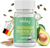 Vitabay Vitamin B5 Pantothensäure 500 mg - 100 VEGANE Vitamin B5 Kapseln -...