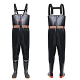 Wathose Herren Damen,Wathose Anglerhose mit Stiefel,Angelhose für...