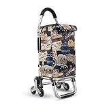 Leichter Einkaufswagen mit 6 Rädern, Treppensteigfunktion, Leichter...