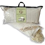 Höhenverstellbares Naturlatex-Flocken Nackenstützkissen in 40x80 cm mit...