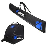 AUMTISC Skitasche Set Skisack &Skischuhtasche Längenverstellbare Bis 200...