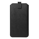 Schützende Handytasche -Sleeve mit Magnetverschluss, 6.5', Schwarz...