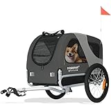 DOGGYHUT® MEDIUM Fahrrad Hundeanhänger für Hunde bis 23 kg...