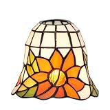 15,2 cm Tiffany Buntglas-Ersatz-Lampenschirm, orangefarbenes...