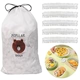 500 Stück Frischhaltefolie mit Gummizug, Abdeckungen für Lebensmittel,...