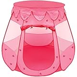 LittleTom Bällebad Mädchen Kinderzelt für Drinnen & Draußen -...