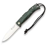 Joker Bushcraft KlappMesser ARTICA NV156 mit Griffschalen aus grünem Jute...