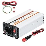 OUBOTEK Wechselrichter 500W / 1000W, Spannungswandler 12V auf 230V Reiner...