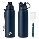 Fjbottle Edelstahl Trinkflasche Sport mit Magnetischem Deckel 1L, 800ml,...