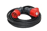 CEE Starkstromkabel 20m 16A CEE-Verlängerung Verlängerungskabel H07RN-F...