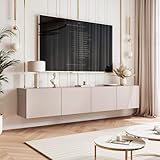 IDOHOME 200 cm TV Lowboard Kaschmir 200cm mit 4 Praktischen Großen...