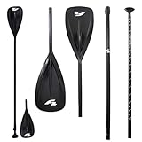 F2 SUP Paddel Kajak Alu/Carbon 4 teilig Schwarz Stand up Paddling Kayak...