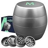 Mascotte® Design Grinder Aluminium | Crusher für Kräuter | Kompakte...