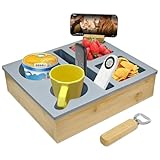 Bukuhlio Couchbar Snackbox Silikon sofatablett mit 360 Grad Drehbar...