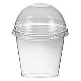 VEPATIM 50 Smoothiebecher Dessertbecher + Domdeckel 250 ml Ø95mm PET...