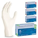 200x ARNOMED Einweghandschuhe Weiß, Einmalhandschuhe M, Handschuhe Einweg...