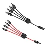 Fazvncv Photovoltaik-Solarstecker, 30 A, 1000 V, Y-Typ-1-auf-4-Adapter,...