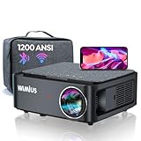 Beamer, Full HD 1080P 1200 ANSI Lumen Beamer 5G WiFi Bluetooth Beamer...